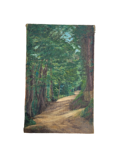 Tableau paysage ancien huile sur toile - Ref 357