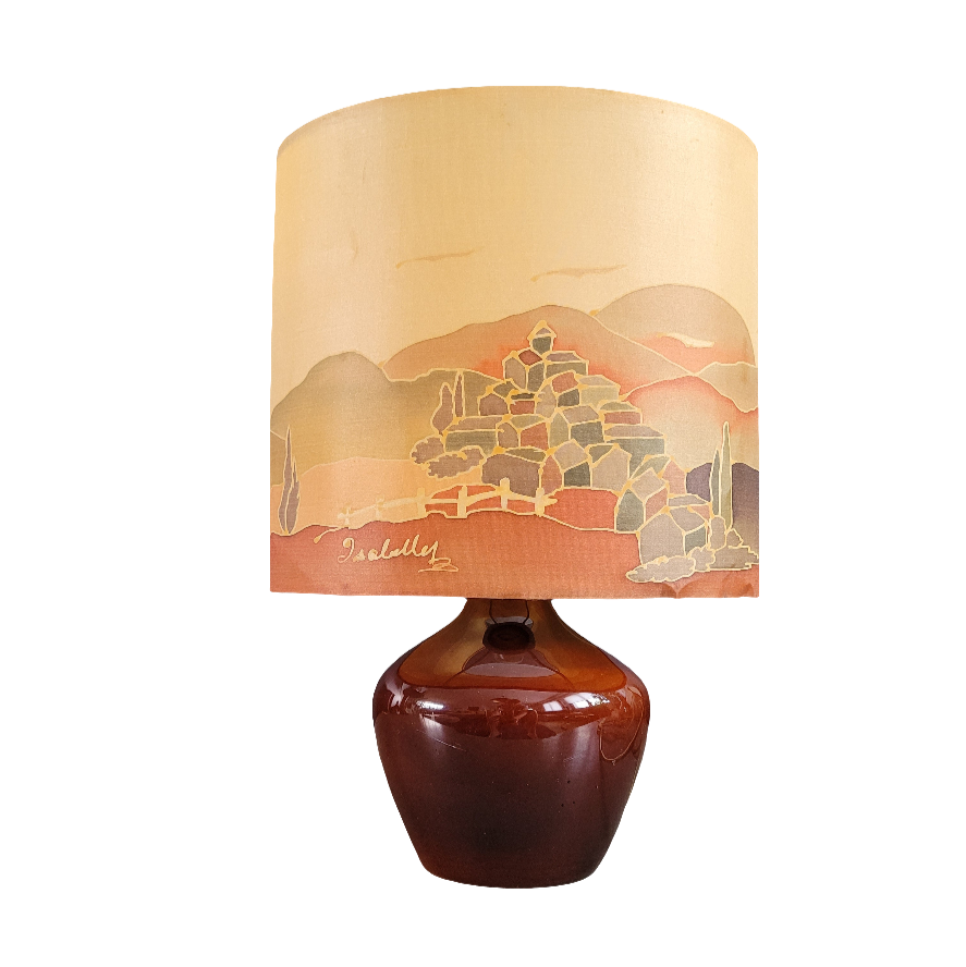 Lampe de table céramique et soie - Ref 500