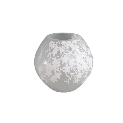 Lampe boule Ikea en verre dépoli à motifs - Ref 338