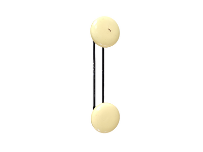 Porte-manteaux mural vintage 3 patères jaune - Ref 310