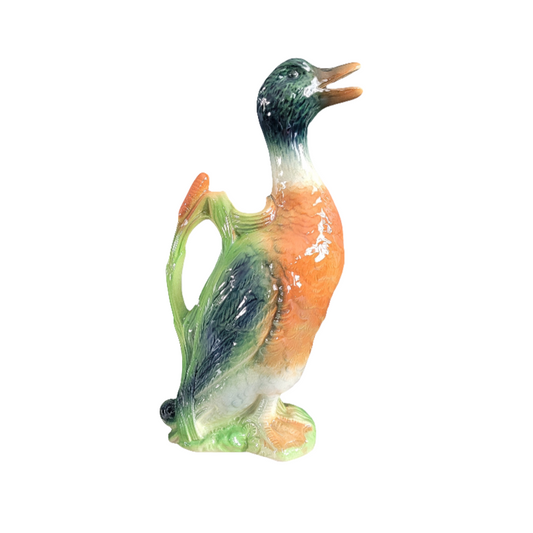 Carafe barbotine canard St Clément- Pichet Saint-Clement- Ref 385