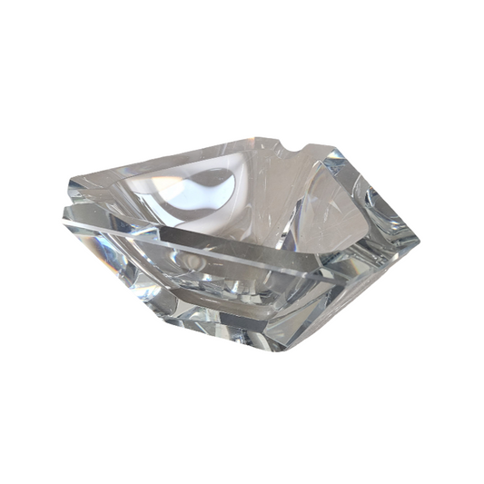 Grand cendrier triangulaire en cristal - Ref 387
