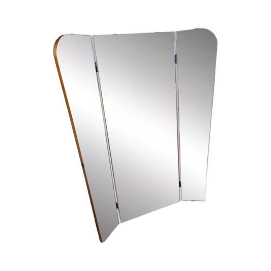 Grand miroir triptyque vintage en teck - Ref 250