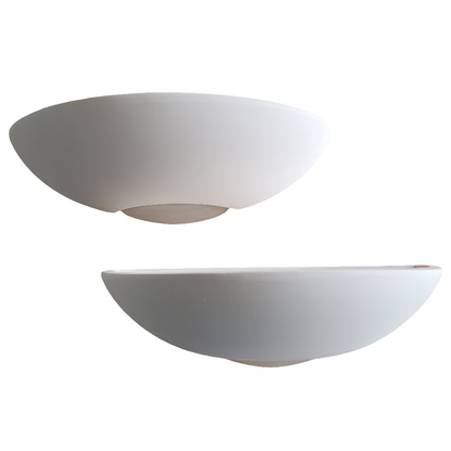 Paire d'appliques demi-lune en plâtre - ref 235