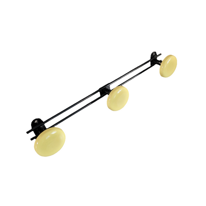 Porte-manteaux mural vintage 3 patères jaune - Ref 310