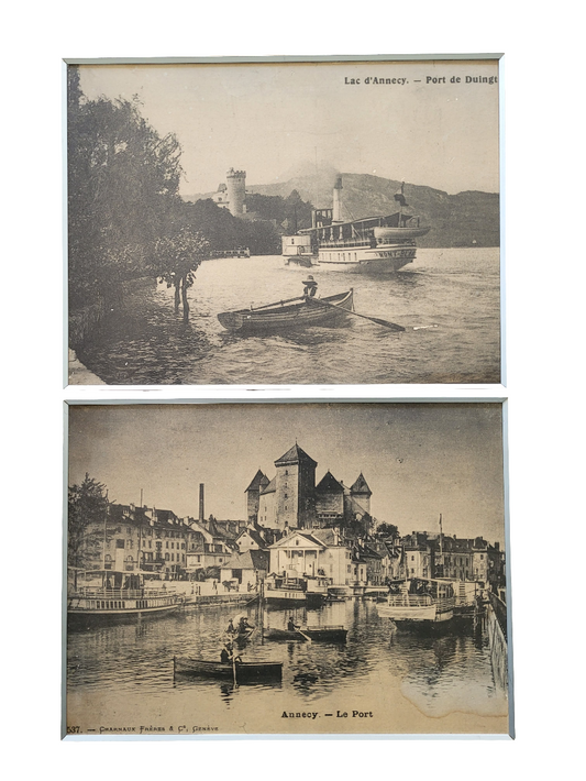 Paire d'impressions photographiques anciennes - Annecy - ref 238