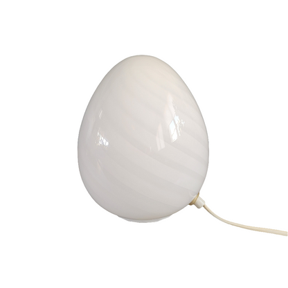 Lampe egg spirale en verre de Murano - Ref 497