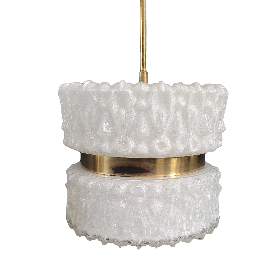 Suspension en verre moulé 50's - Ref 571