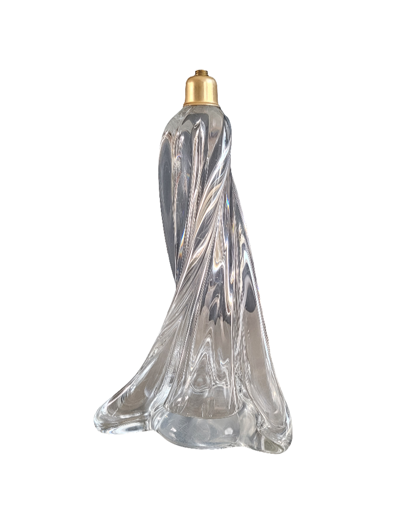 Pied de lampe ancien en cristal- Ref 301