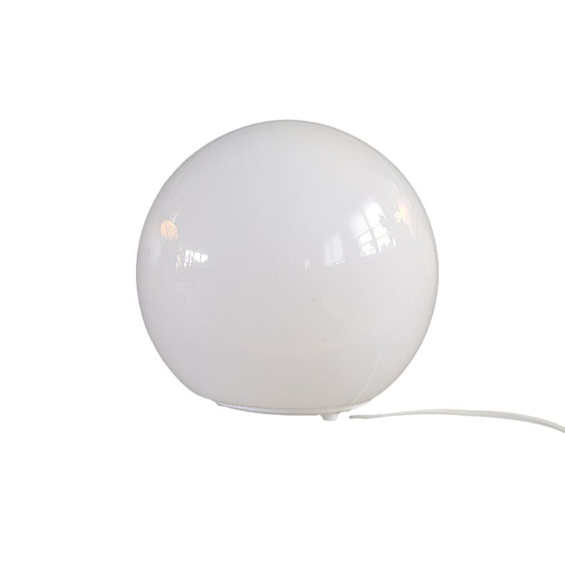 Lampe à poser globe verre opaline Ikea - Ref 311