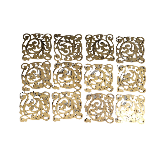 Lot de 12 sous-verres en laiton - Ref 369