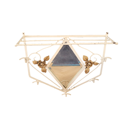 Vestiaire d'entrée- Porte-manteaux mural à miroir - Ref 778