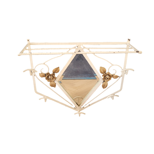 Vestiaire d'entrée- Porte-manteaux mural à miroir - Ref 778