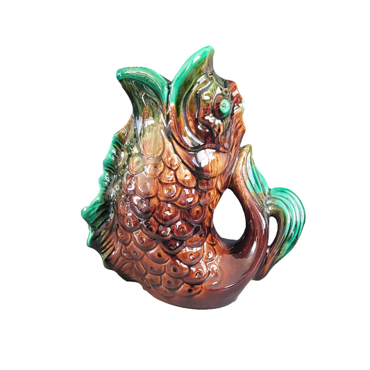 Pichet poisson ancien en céramique- Ref 776