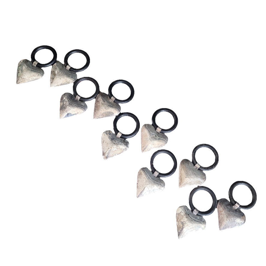 Décorations de rideaux coeur et edelweiss - Ref 415