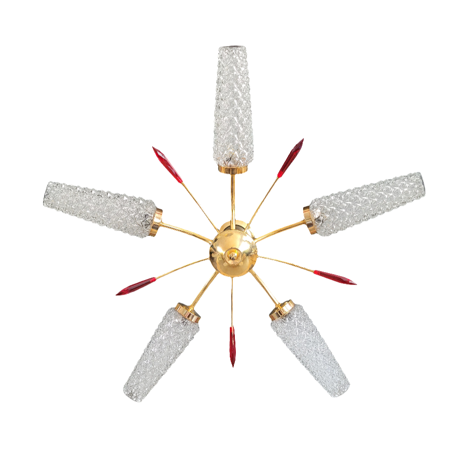 Lustre 5 feux 80-90's - Ref 469