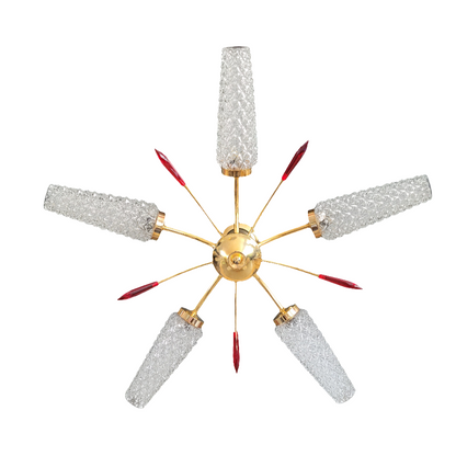 Lustre 5 feux 80-90's - Ref 469