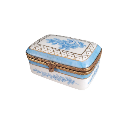 Pilulier en porcelaine peint à la main - Ref 389