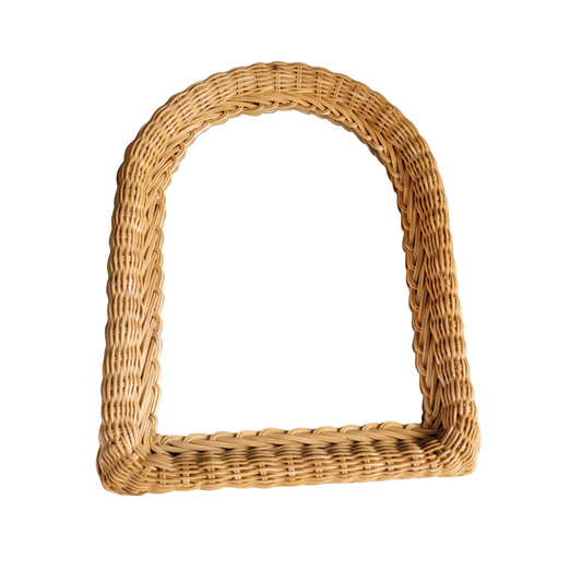 Miroir en rotin vintage - Ref 377