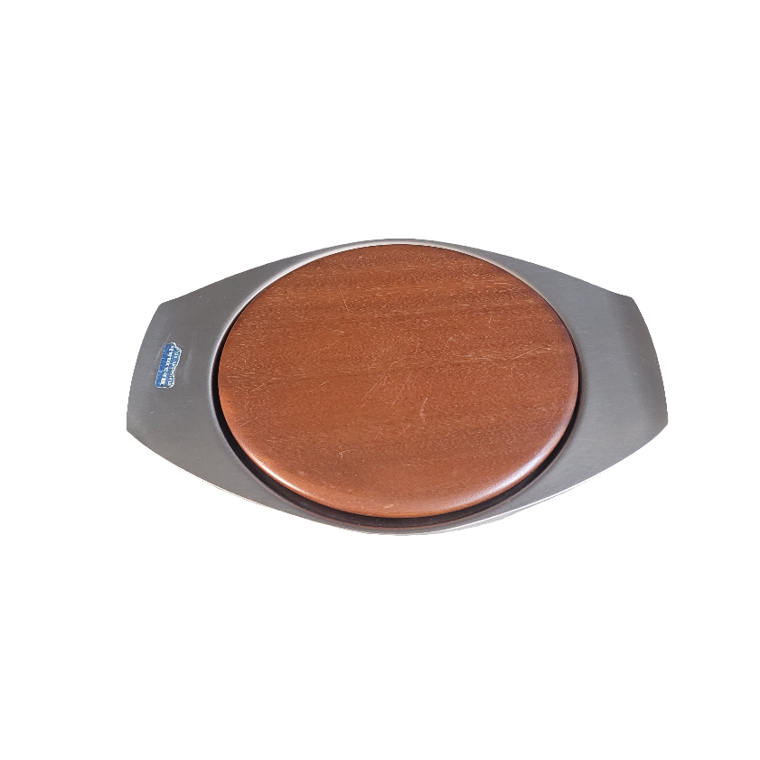 Plateau à fromage Bramah en Inox et teck - Ref 779