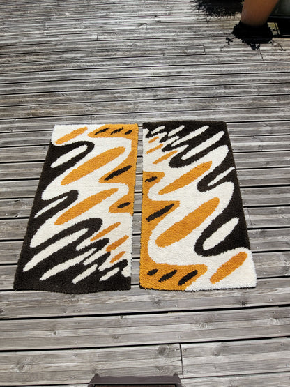 Paire de descentes de lit en laine - tapis - Ref 464