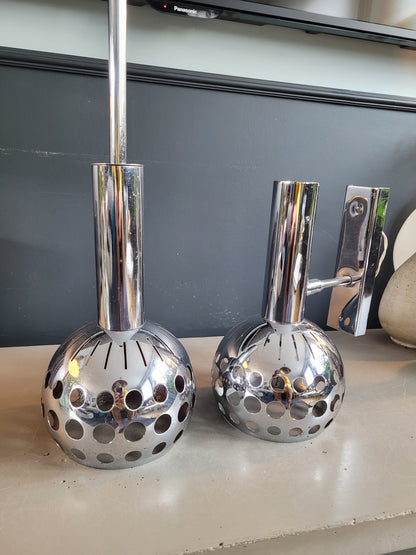 Ensemble applique + suspension vintages chromées - Ref 650