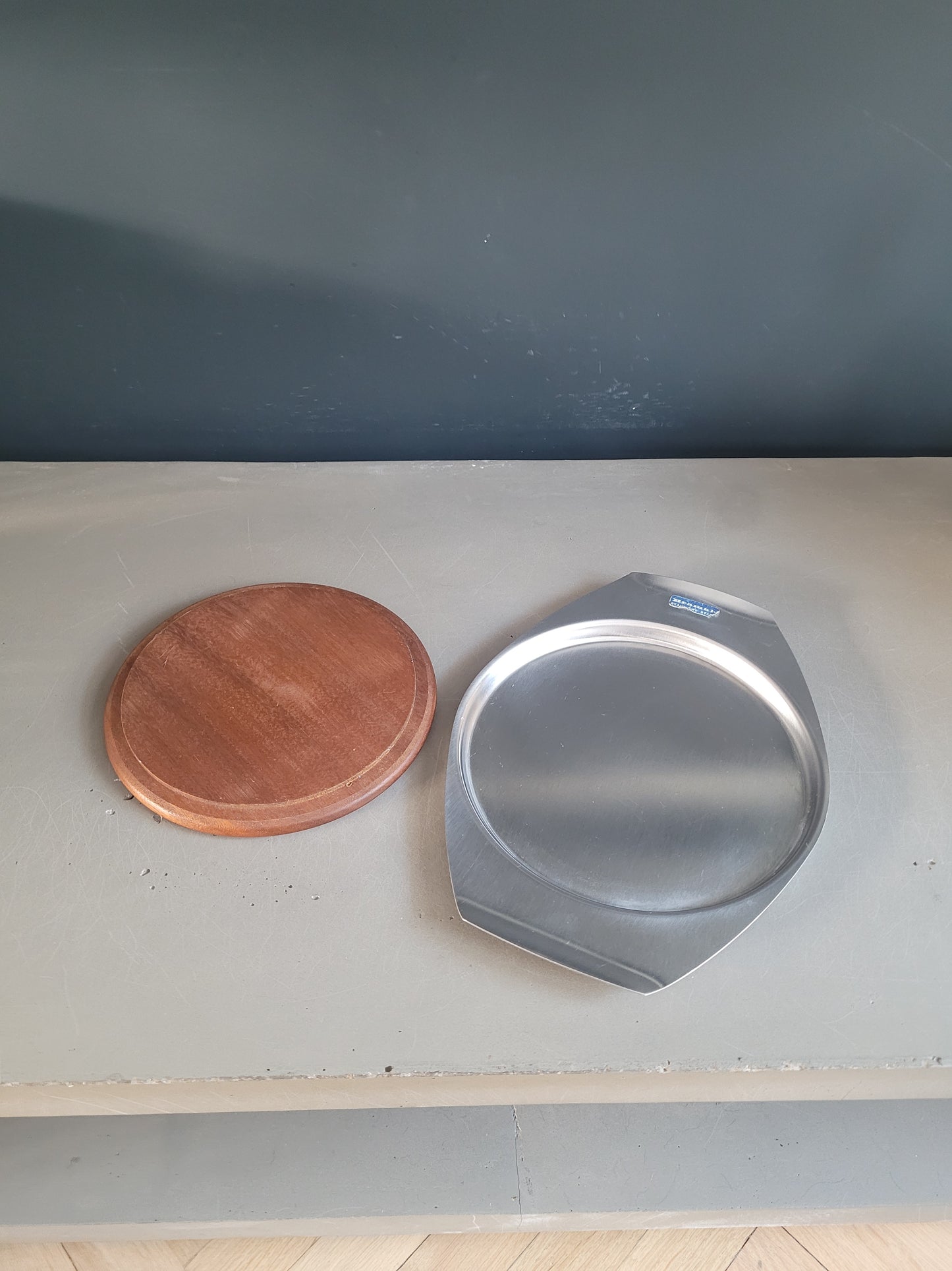 Plateau à fromage Bramah en Inox et teck - Ref 779