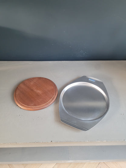 Plateau à fromage Bramah en Inox et teck - Ref 779