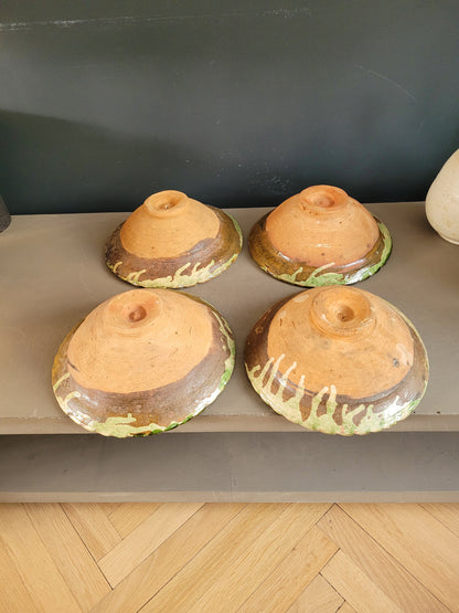 Saladier en terre cuite émaillée vert - Ref 791