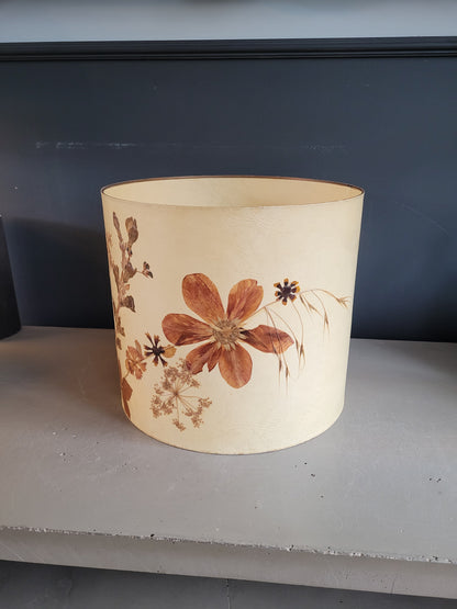 Grand abat-jour vintage fleurs séchées- Ref 805