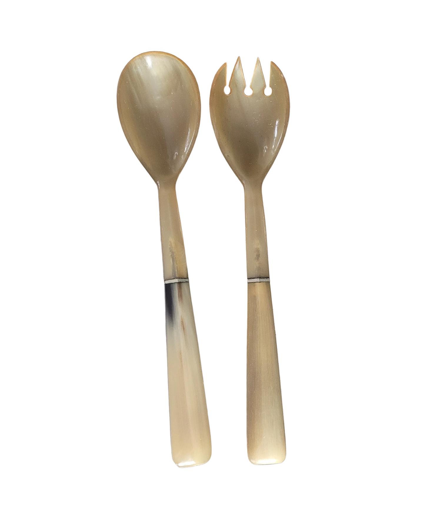 Paire de couverts à salade en corne - Ref 976