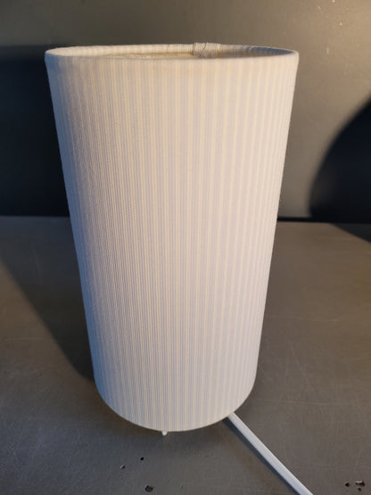 Lampe cylindre abat-jour tissu rayé  - Ref 740