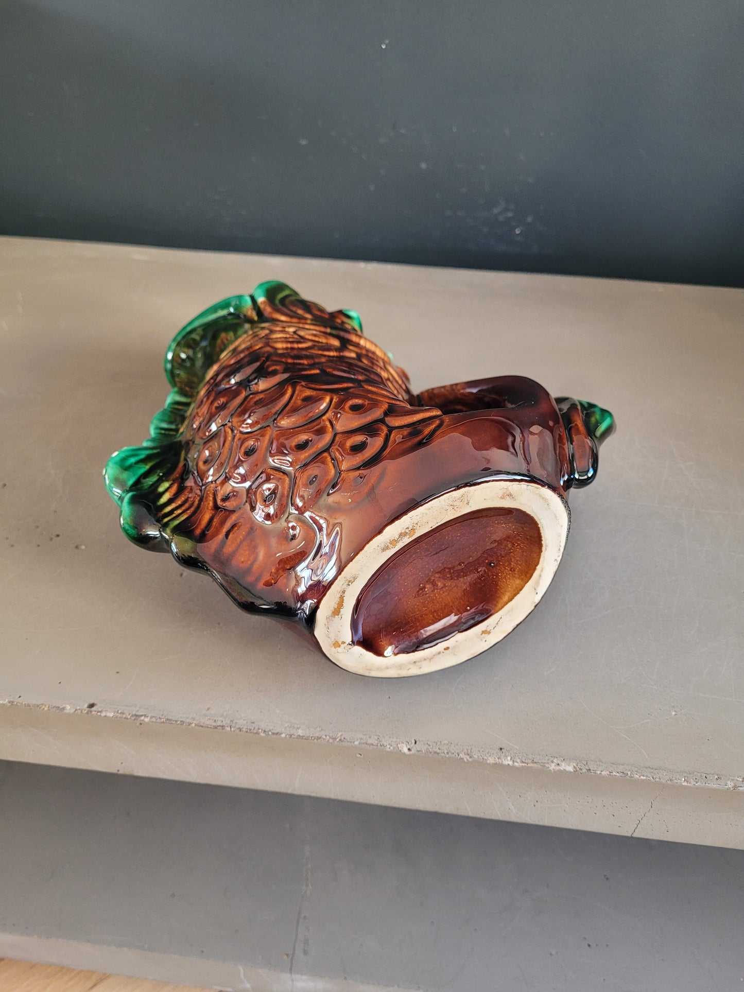 Pichet poisson ancien en céramique- Ref 776