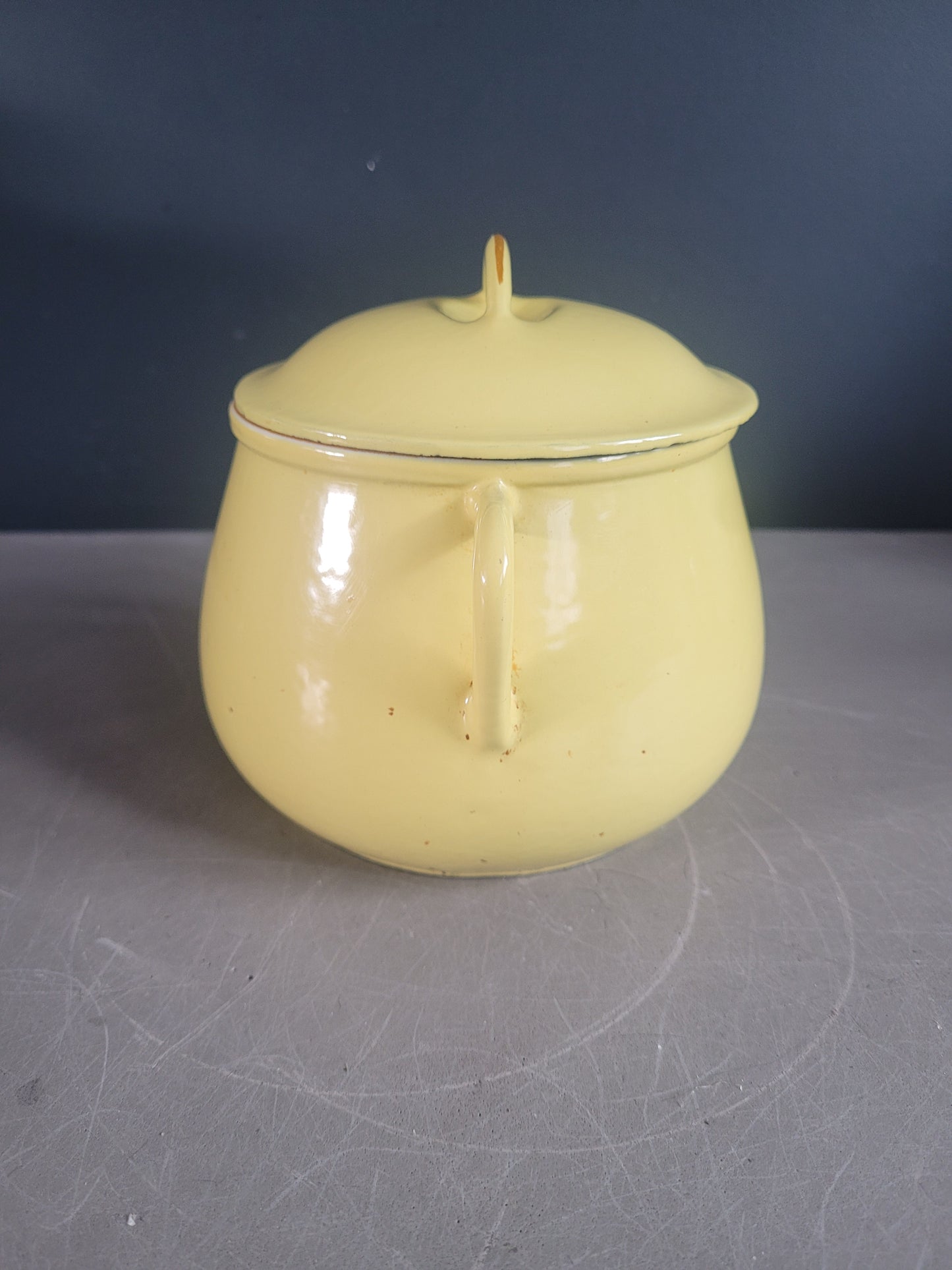 Marmite en fonte émaillée jaune DRU Holland - Ref 842