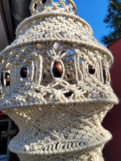 Suspension vintage en macramé - Ref 880