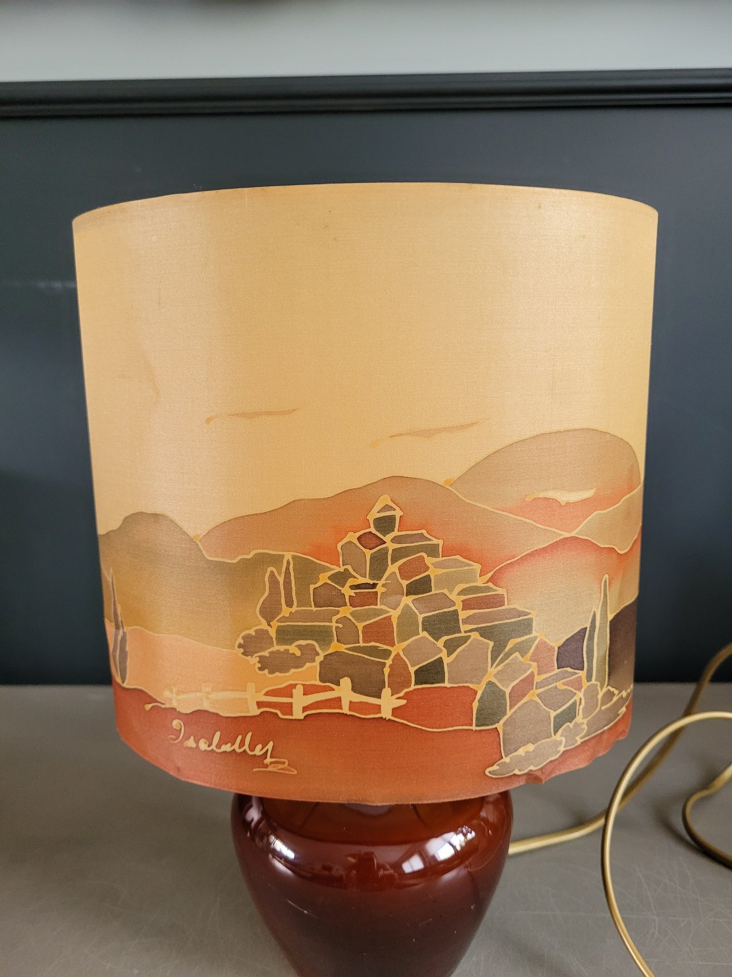 Lampe de table céramique et soie - Ref 500