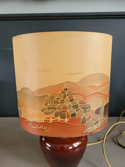 Lampe de table céramique et soie - Ref 500