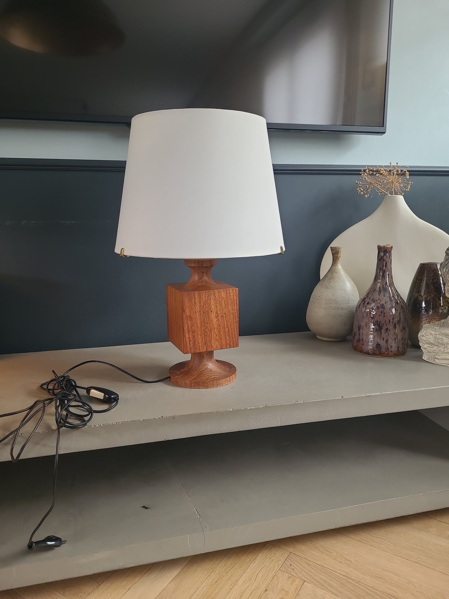 Lampe à poser en teck - Ref 618