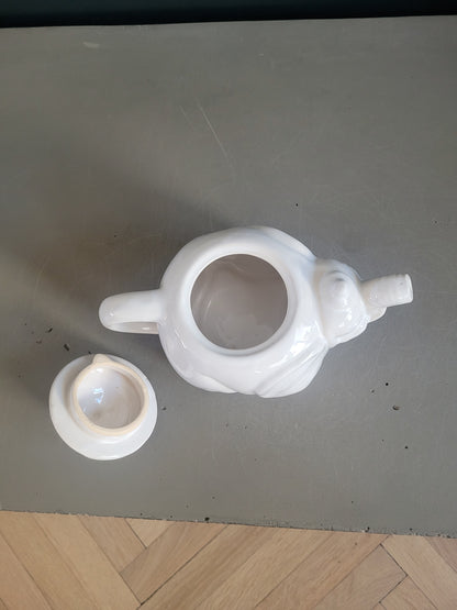 Théière éléphant en porcelaine blanche - Ref 661