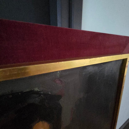 Portrait d'homme au pull jaune,  huile sur toile, signé Aymar - Ref 1425