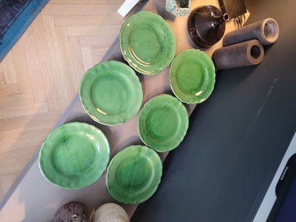 Serie d'assiettes Vallauris vertes - Ref 478