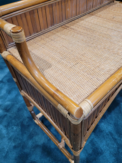 Bureau en bambou et rotin vintage- Ref 870