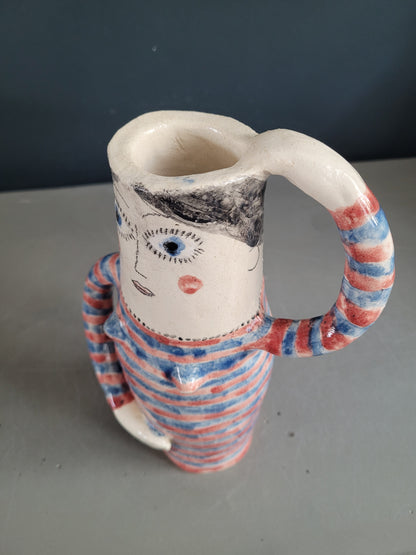 Vase anthropomorphe en céramique émaillée - Ref 901