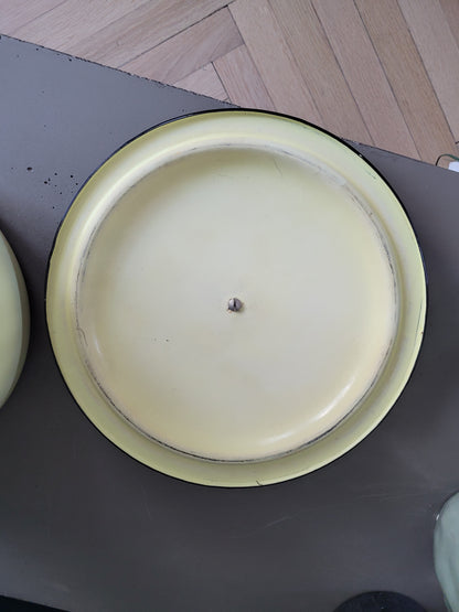 Faitout en tôle émaillée jaune - Ref 1013