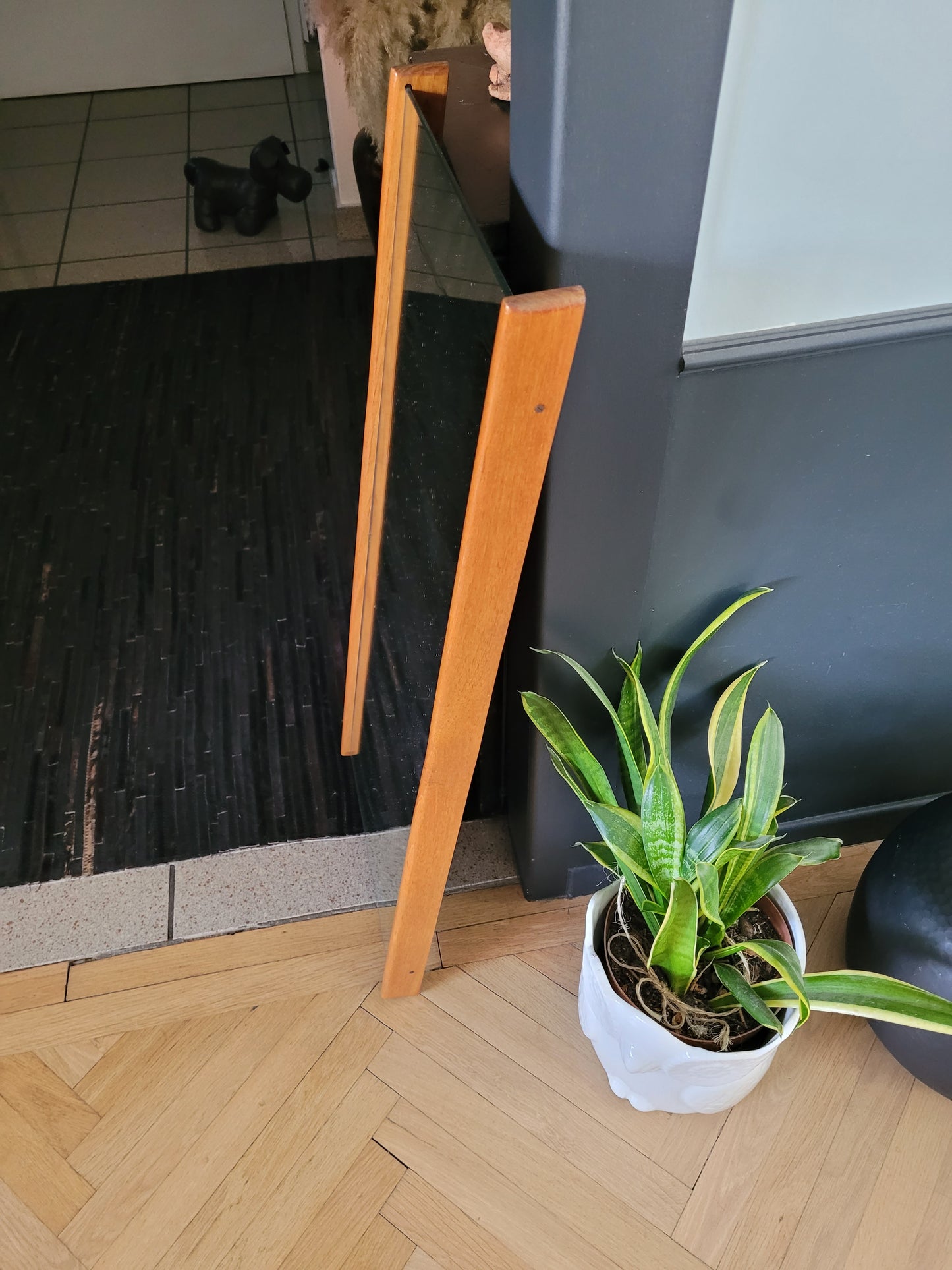 Miroir scandinave en teck - Ref 1016
