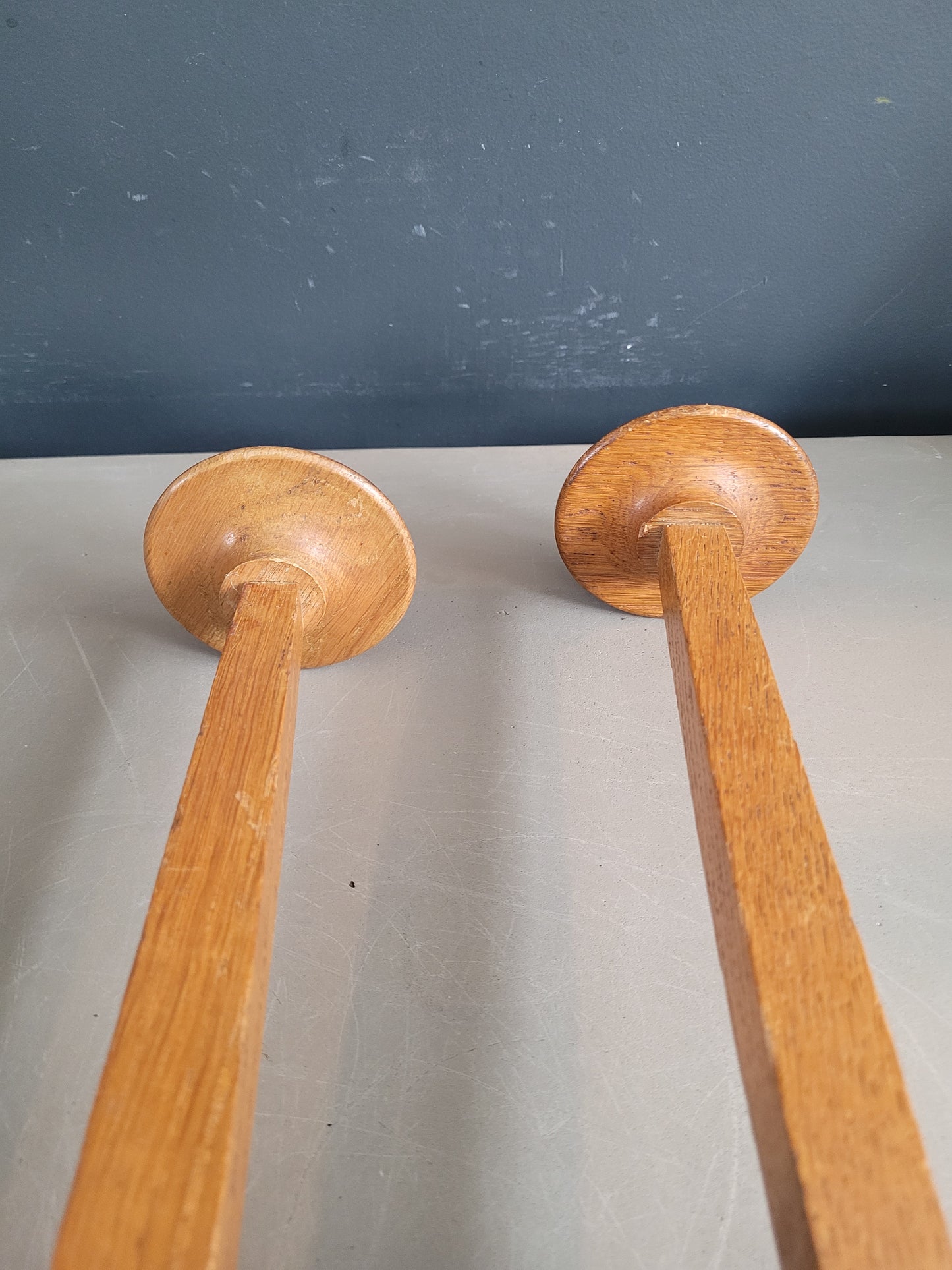 Paire de porte-chapeaux en bois - Ref 988