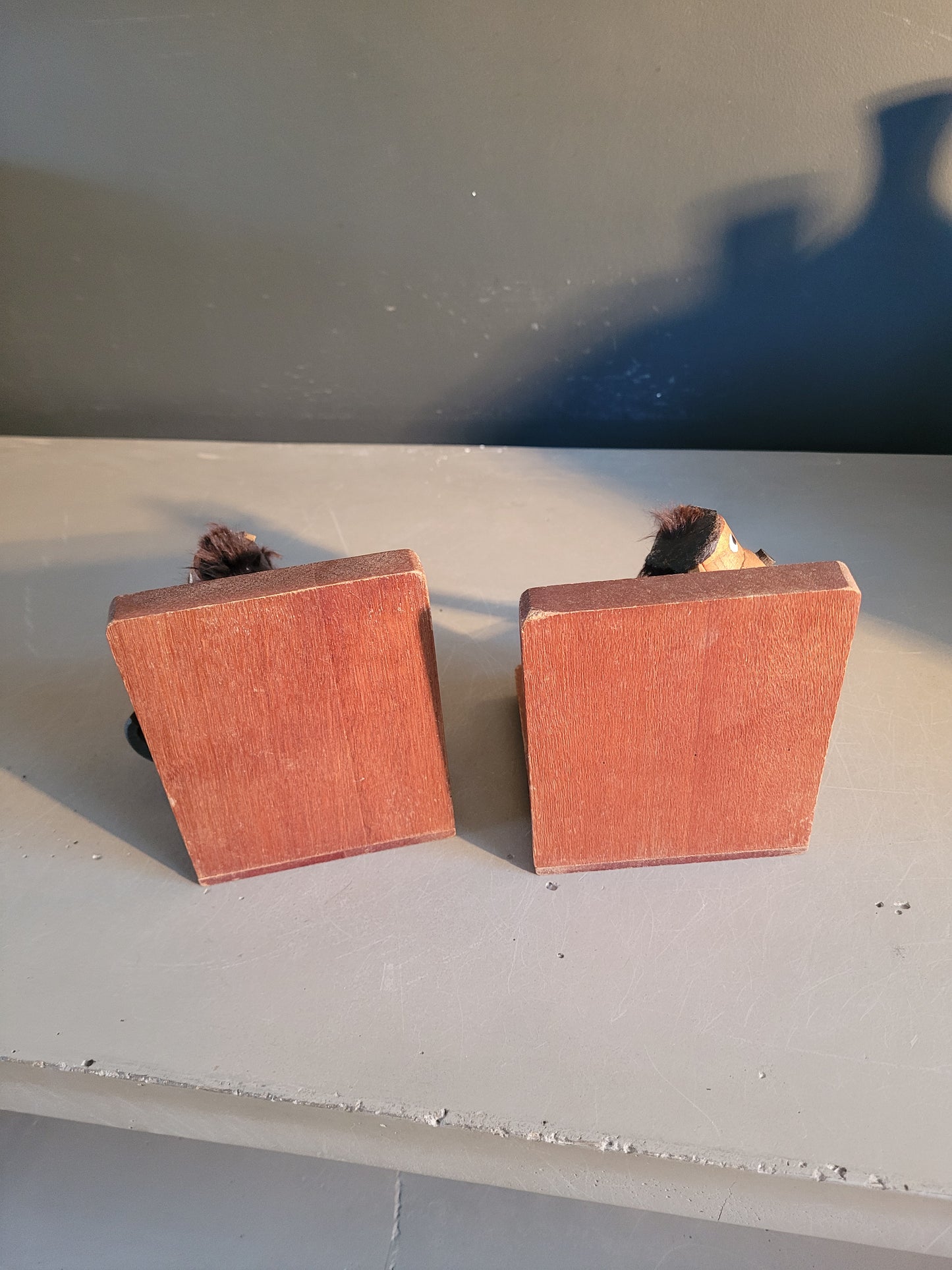 Paire de serre-livres scandinaves singes vintage - Ref 732