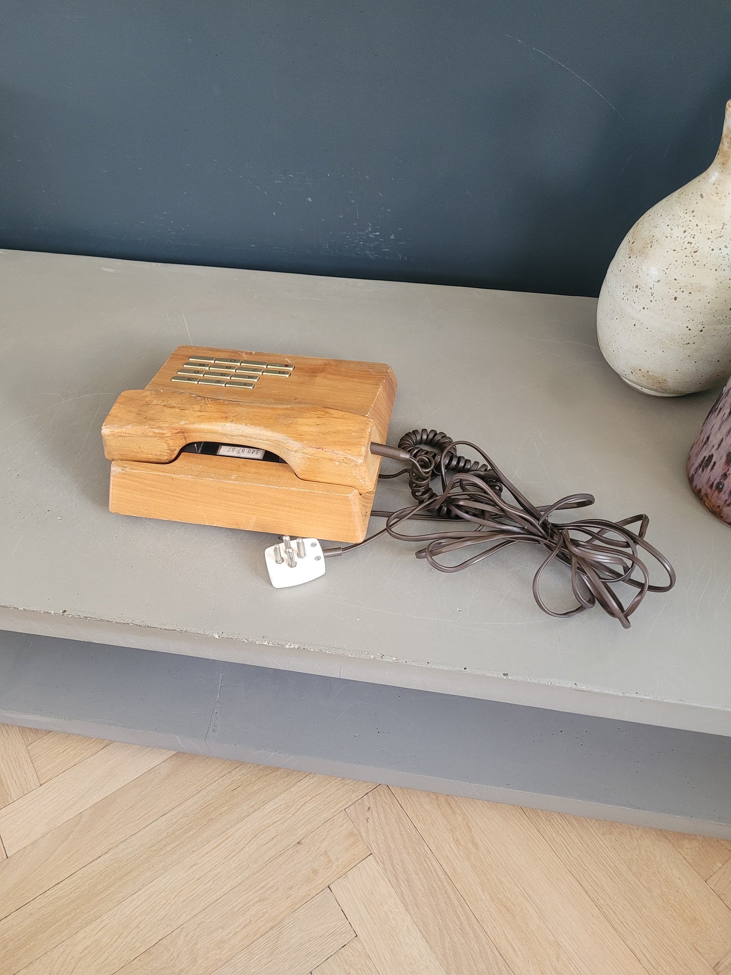 Téléphone en bois Gfeller Trub années 70 - Ref 552