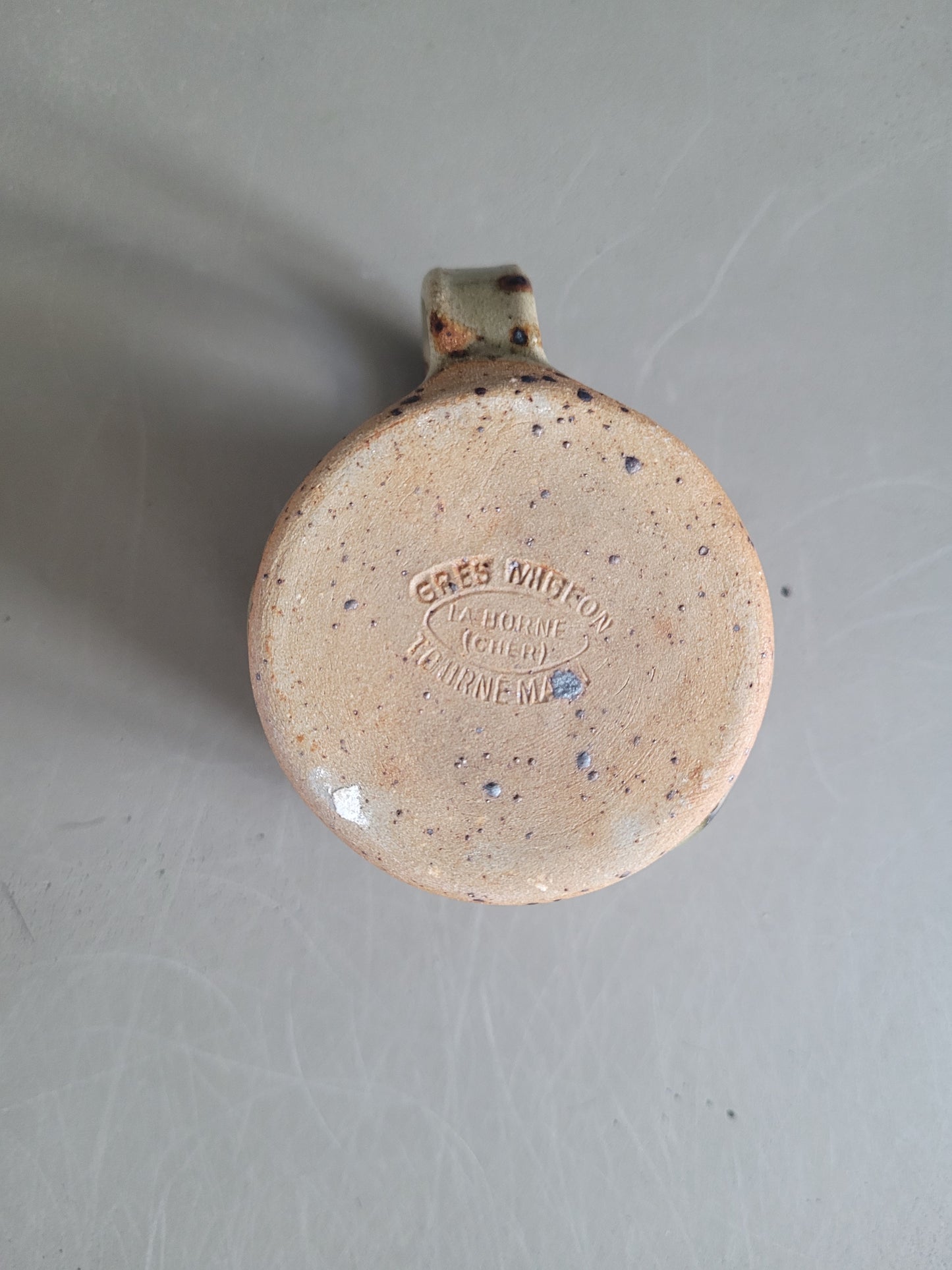 Ensemble tasses + assiette en Grès Migeon La Borne - Ref 409