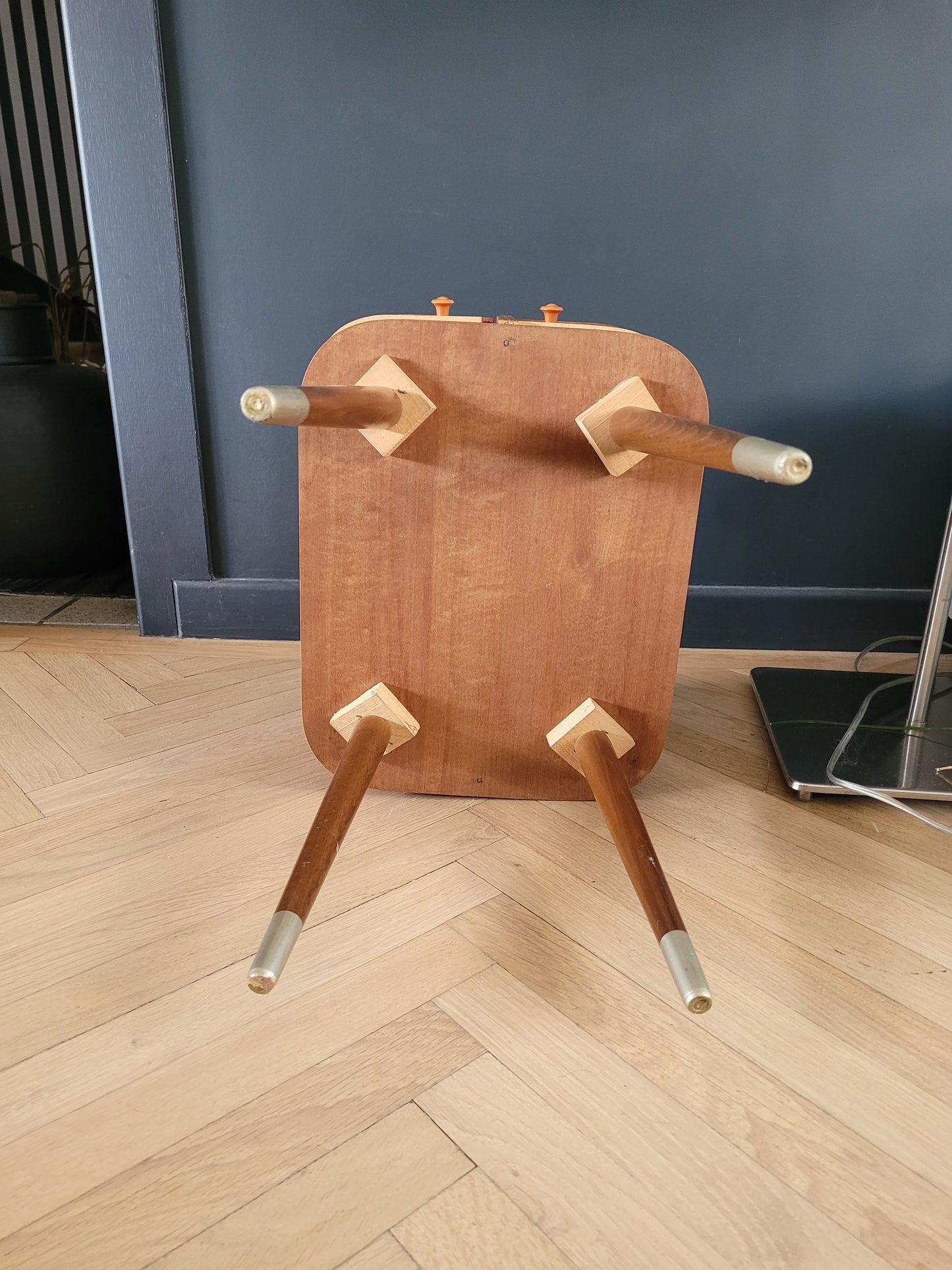 Travailleuse vintage en bois à tiroirs - Boîte à couture- Ref 509